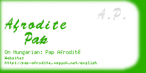 afrodite pap business card